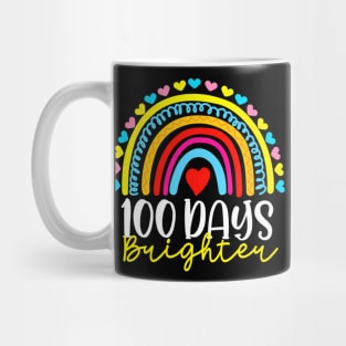 Rainbow 100 Days Of School 100 Days Brighter Kids Mug